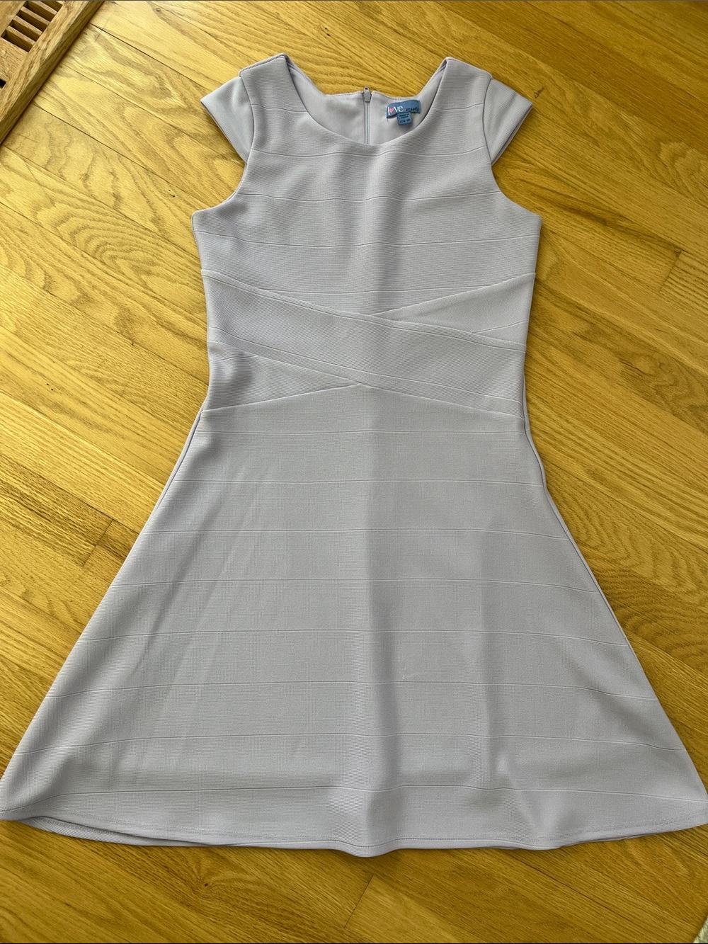 Classic Light Lilac Fit & Flare Cap-Sleeve Girls' Dress